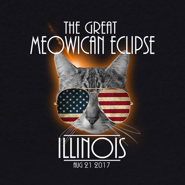 The Great Meowican Eclipse Shirt - Total Eclipse Shirt, Totality Illinois Shirt, Solar Eclipse 2017 Merchandise, The Great American Eclipse T-Shirt T-Shirt by BlueTshirtCo